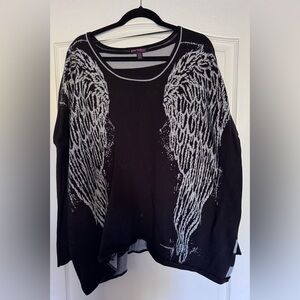 Betsey Johnson Vintage Wing & Stripe Sweater